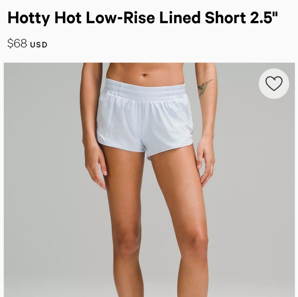 Lululemon Hotty Hot Low Rise Shorts